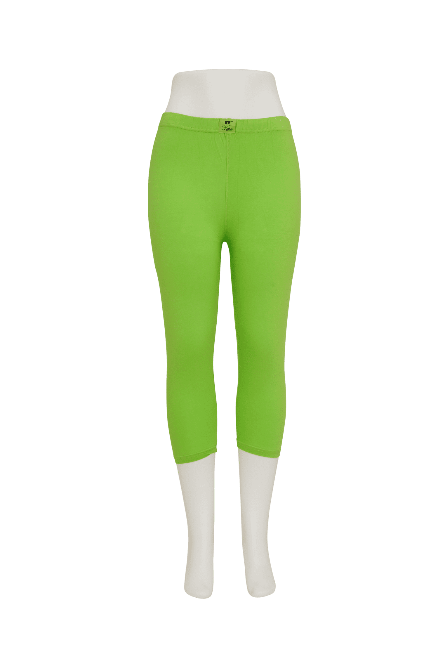 Parrot Green color ladies cotton lycra premium leggings-LGP26