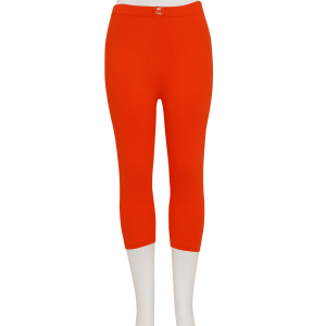 Women Red Orange Capri